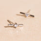 Crystal Bar Stud Earrings