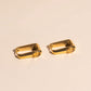 Planetary Rectangle Huggie Hoop Earrings