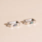 Black Mother of Pearl Huggie Hoop Earrings