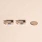 Black Mother of Pearl Huggie Hoop Earrings