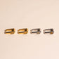 Planetary Rectangle Huggie Hoop Earrings