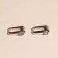 Planetary Rectangle Huggie Hoop Earrings