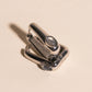 Planetary Rectangle Huggie Hoop Earrings