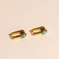 Planetary Rectangle Huggie Hoop Earrings