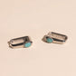 Planetary Rectangle Huggie Hoop Earrings