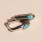 Planetary Rectangle Huggie Hoop Earrings