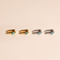 Planetary Rectangle Huggie Hoop Earrings