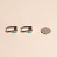 Planetary Rectangle Huggie Hoop Earrings