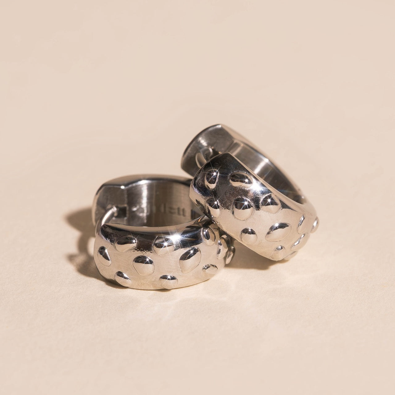 Meteorite Super Chunky Huggie Hoop Earrings