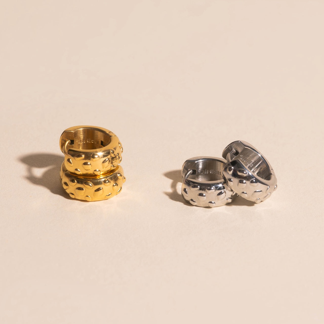 Meteorite Super Chunky Huggie Hoop Earrings