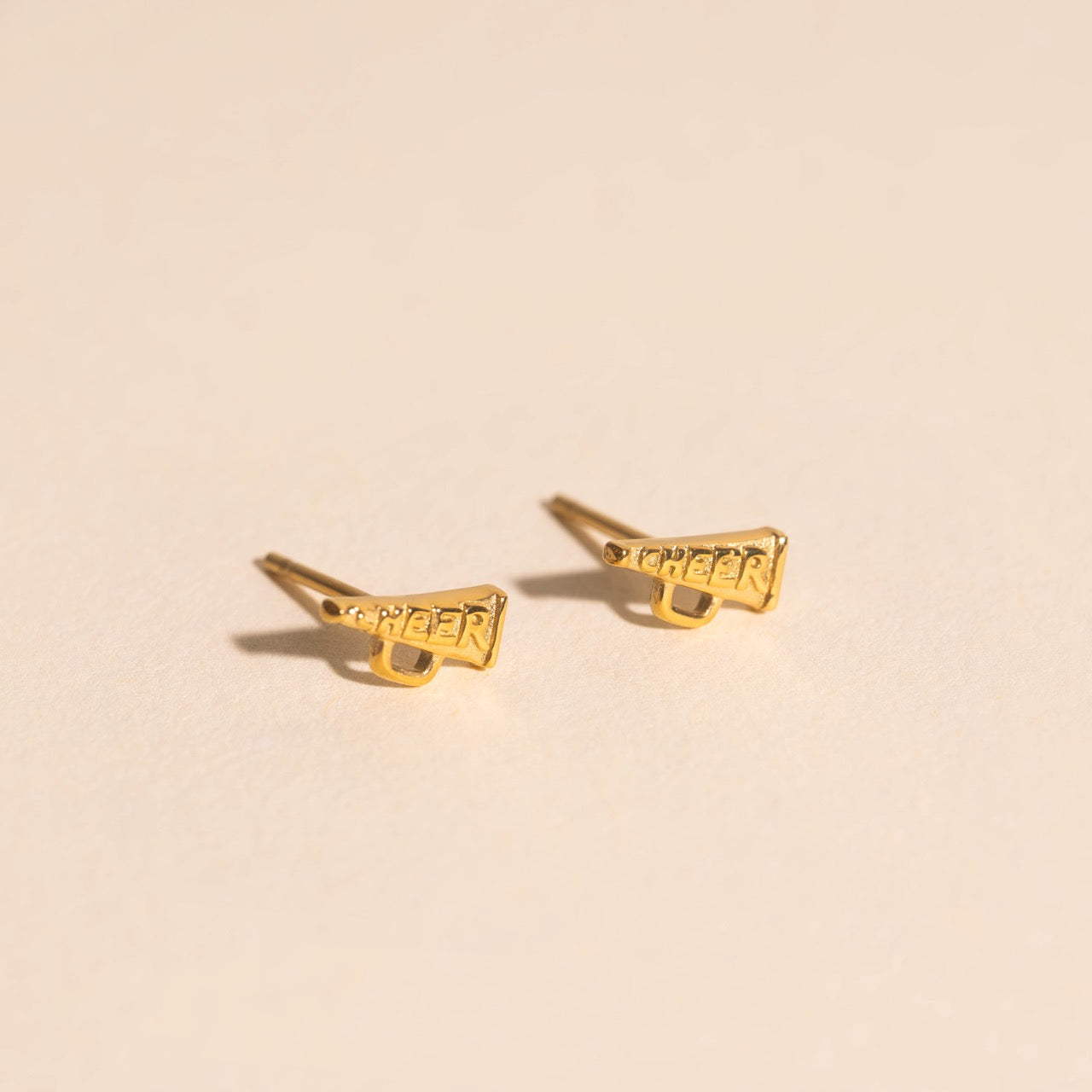 Cheer Megaphone Tiny Stud Earrings