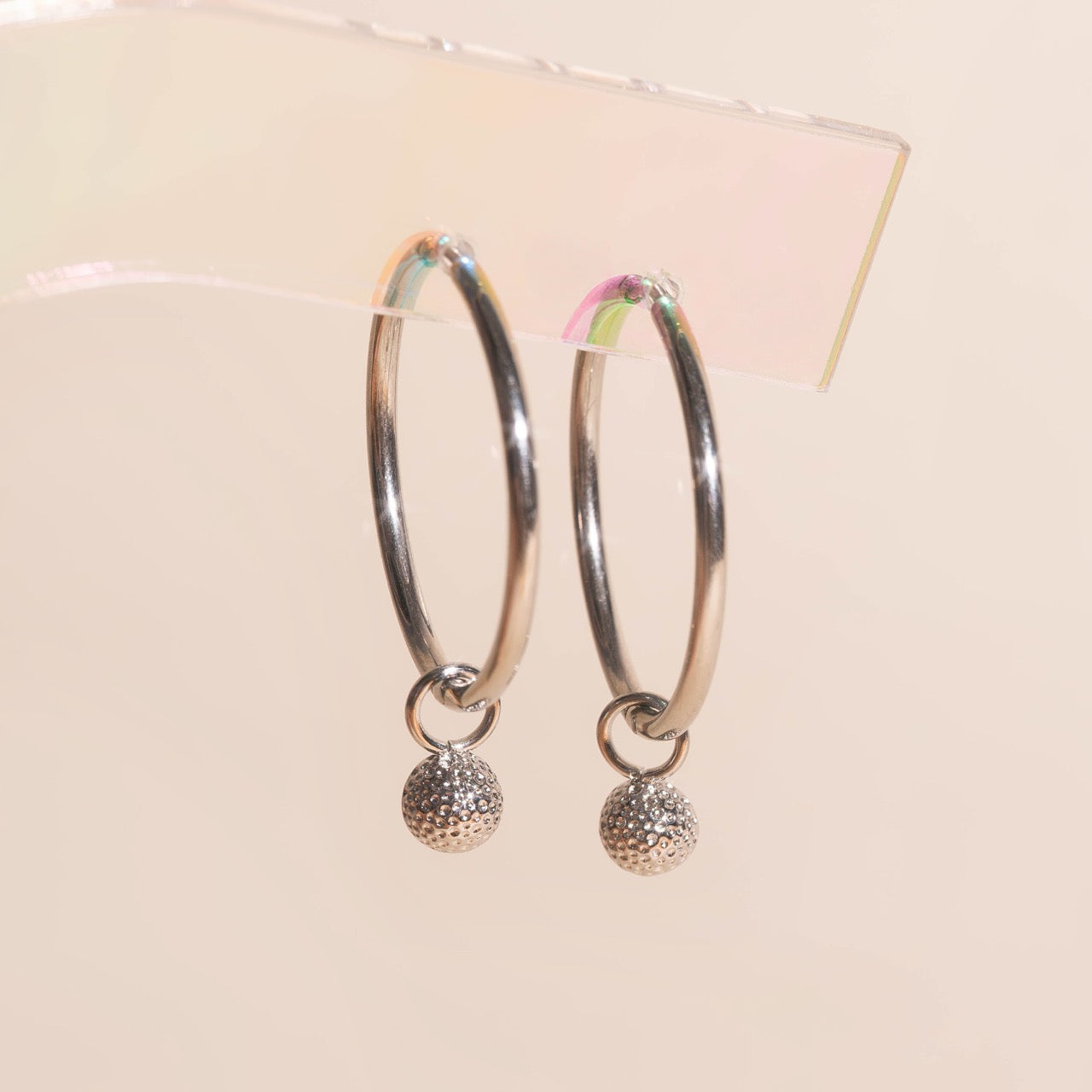Golf Ball Huggie Hoop Charms
