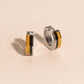 Team Spirit Striped Chunky Huggie Hoop Earrings