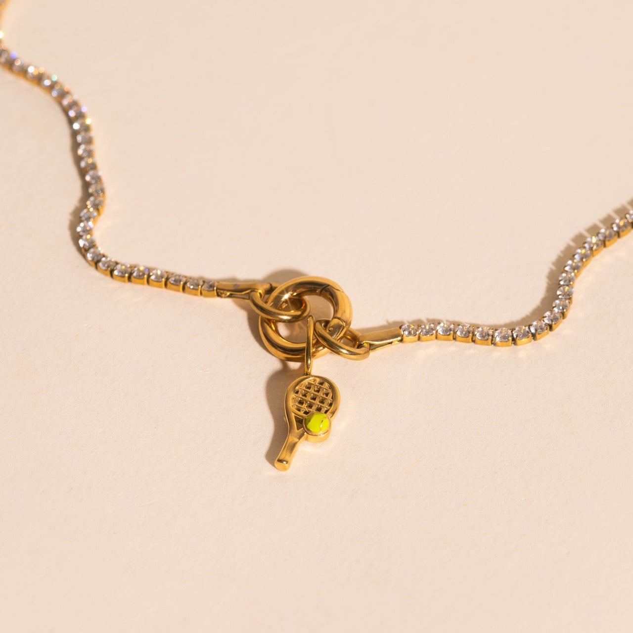 Tennis Racket Necklace Charm