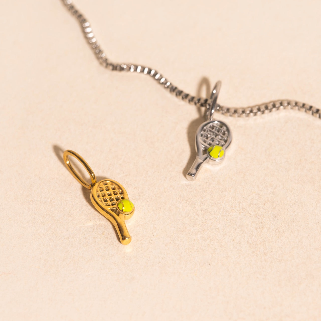 Tennis Racket Necklace Charm