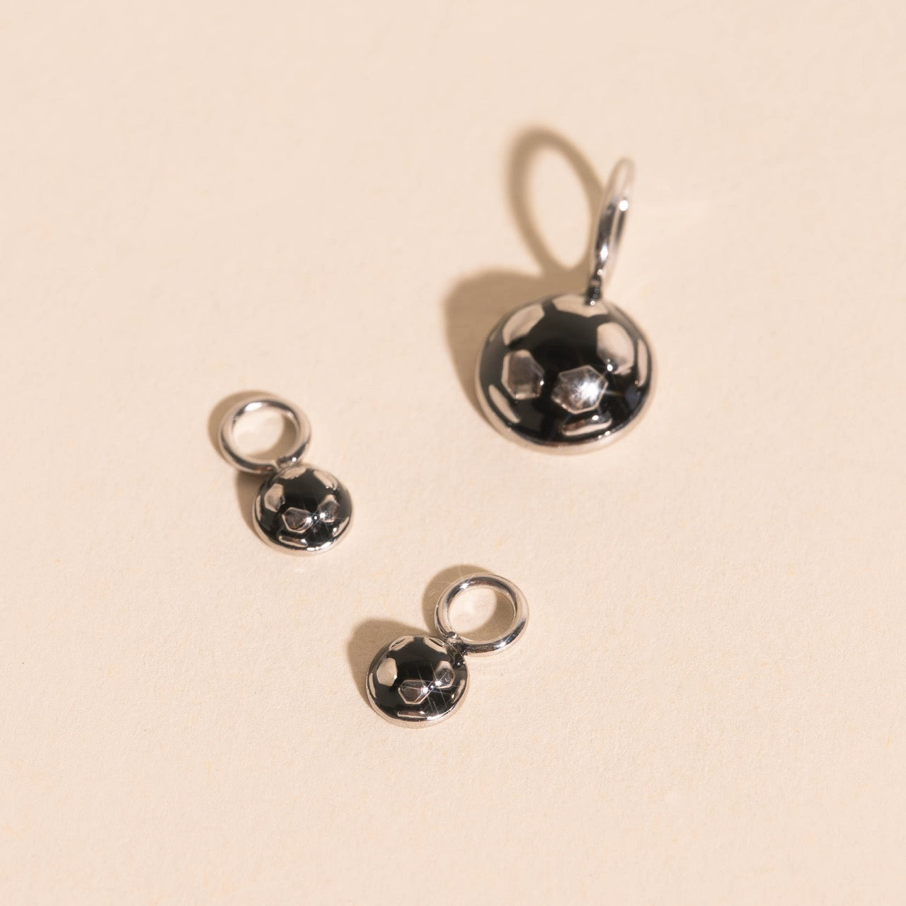 Soccer Ball Huggie Hoop Charms