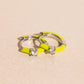 Color Pop Crystal Huggie Hoop Earrings
