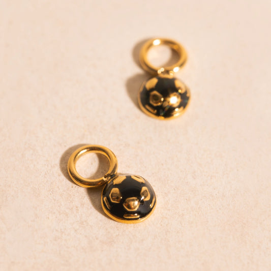 Soccer Ball Huggie Hoop Charms