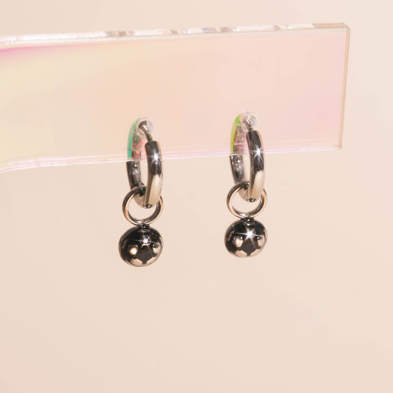 Soccer Ball Huggie Hoop Charms