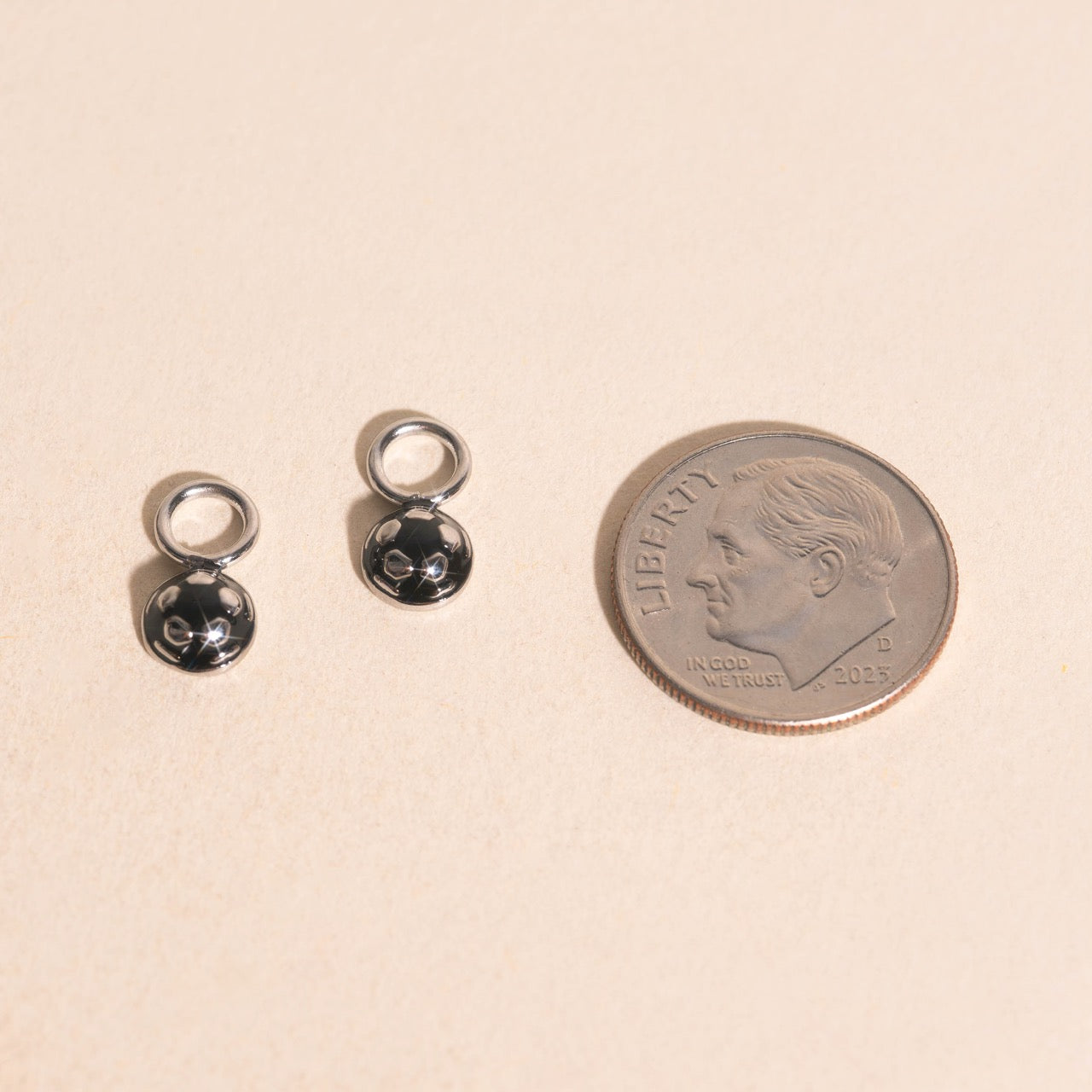 Soccer Ball Huggie Hoop Charms