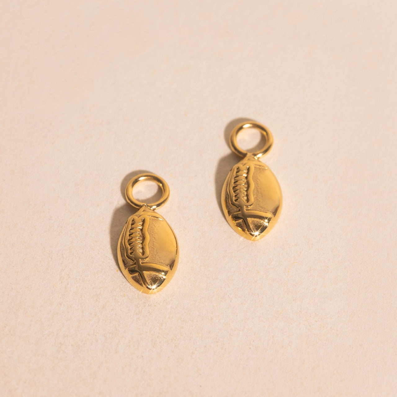 Football Huggie Hoop Charms