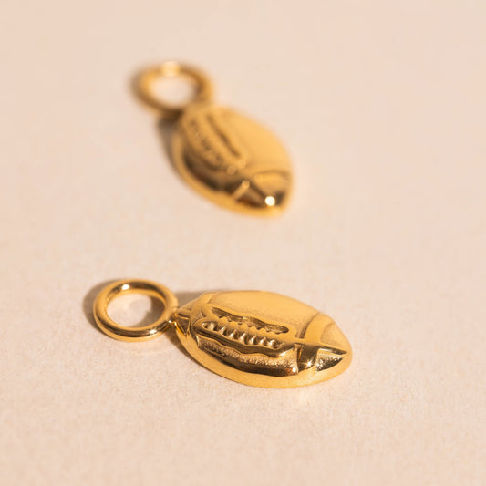 Football Huggie Hoop Charms