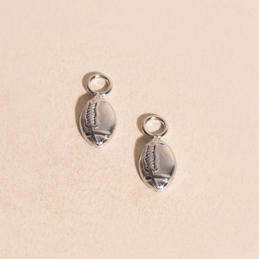 Football Huggie Hoop Charms
