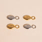 Football Huggie Hoop Charms