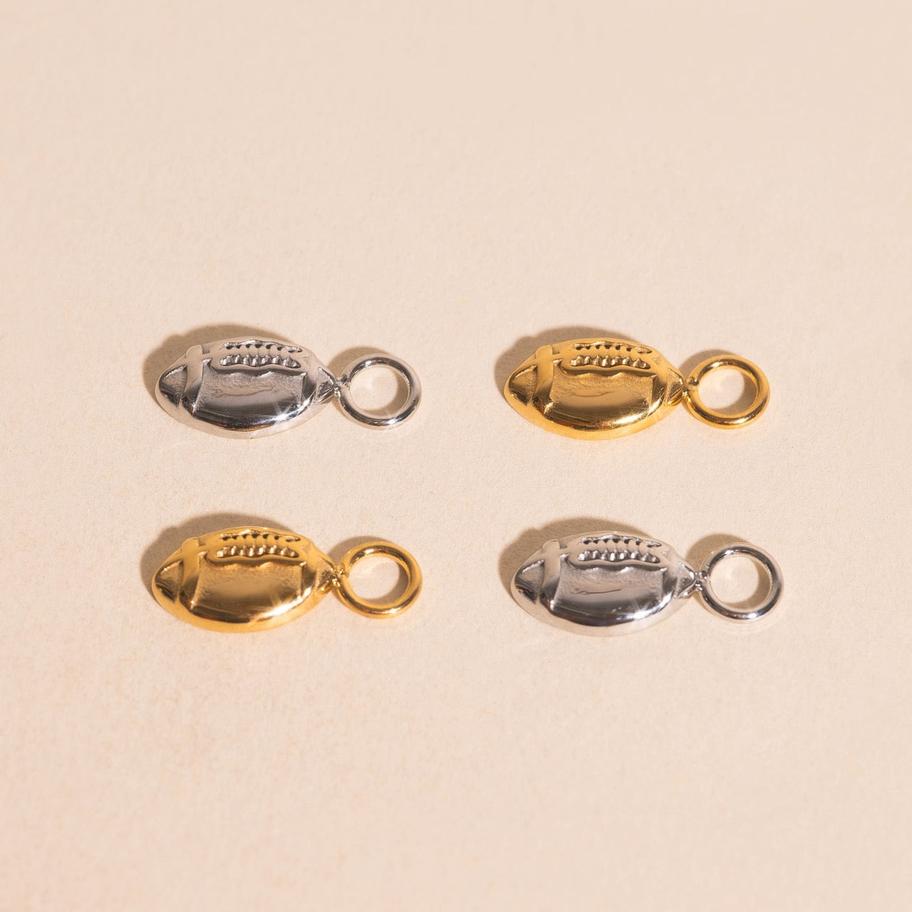 Football Huggie Hoop Charms