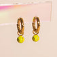 Tennis Ball Huggie Hoop Charms