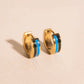 Team Spirit Striped Chunky Huggie Hoop Earrings
