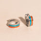 Team Spirit Striped Chunky Huggie Hoop Earrings