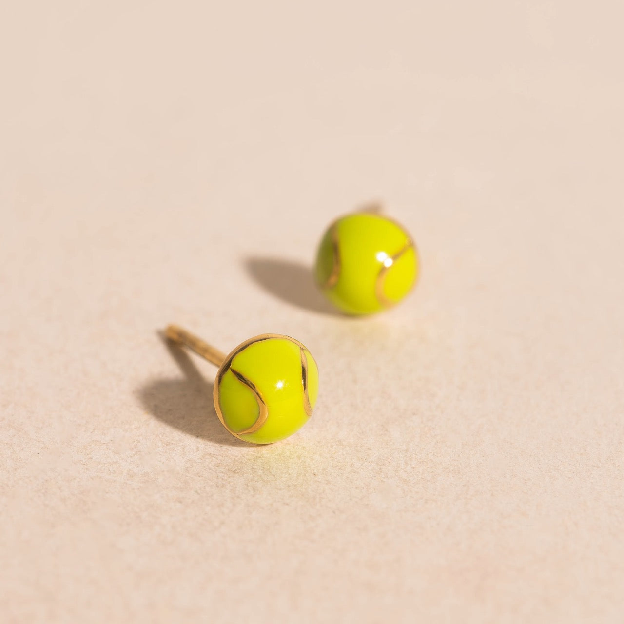Tennis Ball Stud Earrings