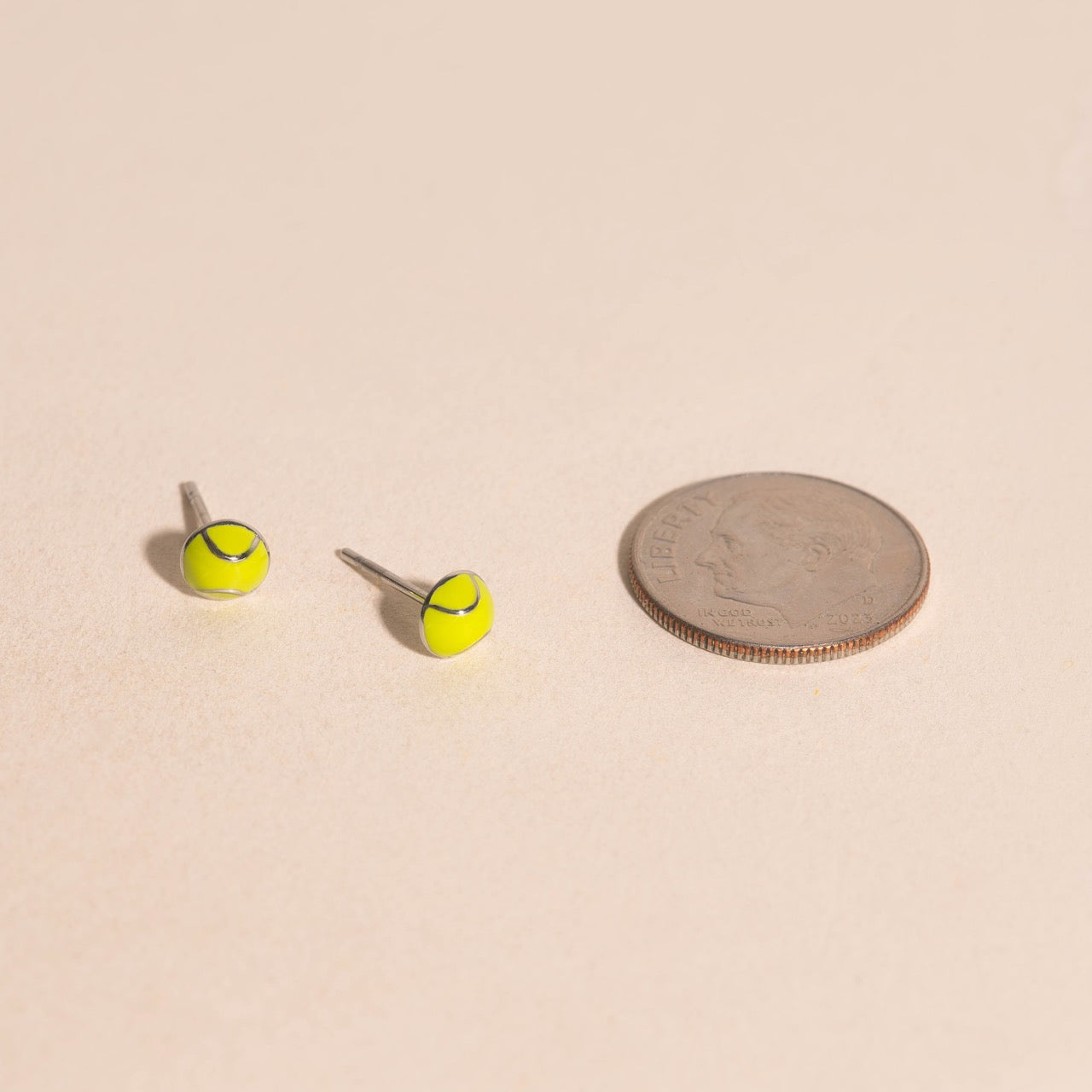 Tennis Ball Stud Earrings