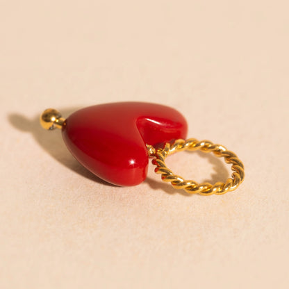 Heart Bead Necklace Charm