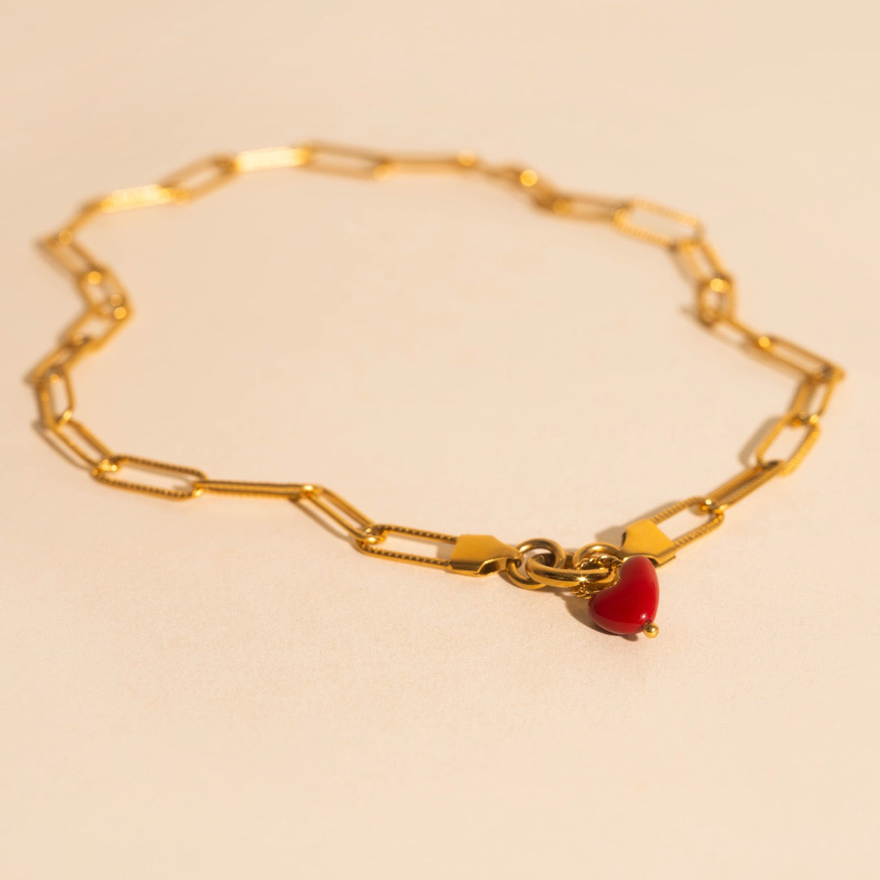 Heart Bead Necklace Charm