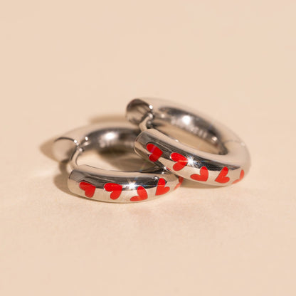 Lover Chunky Rounded Huggie Hoop Earrings