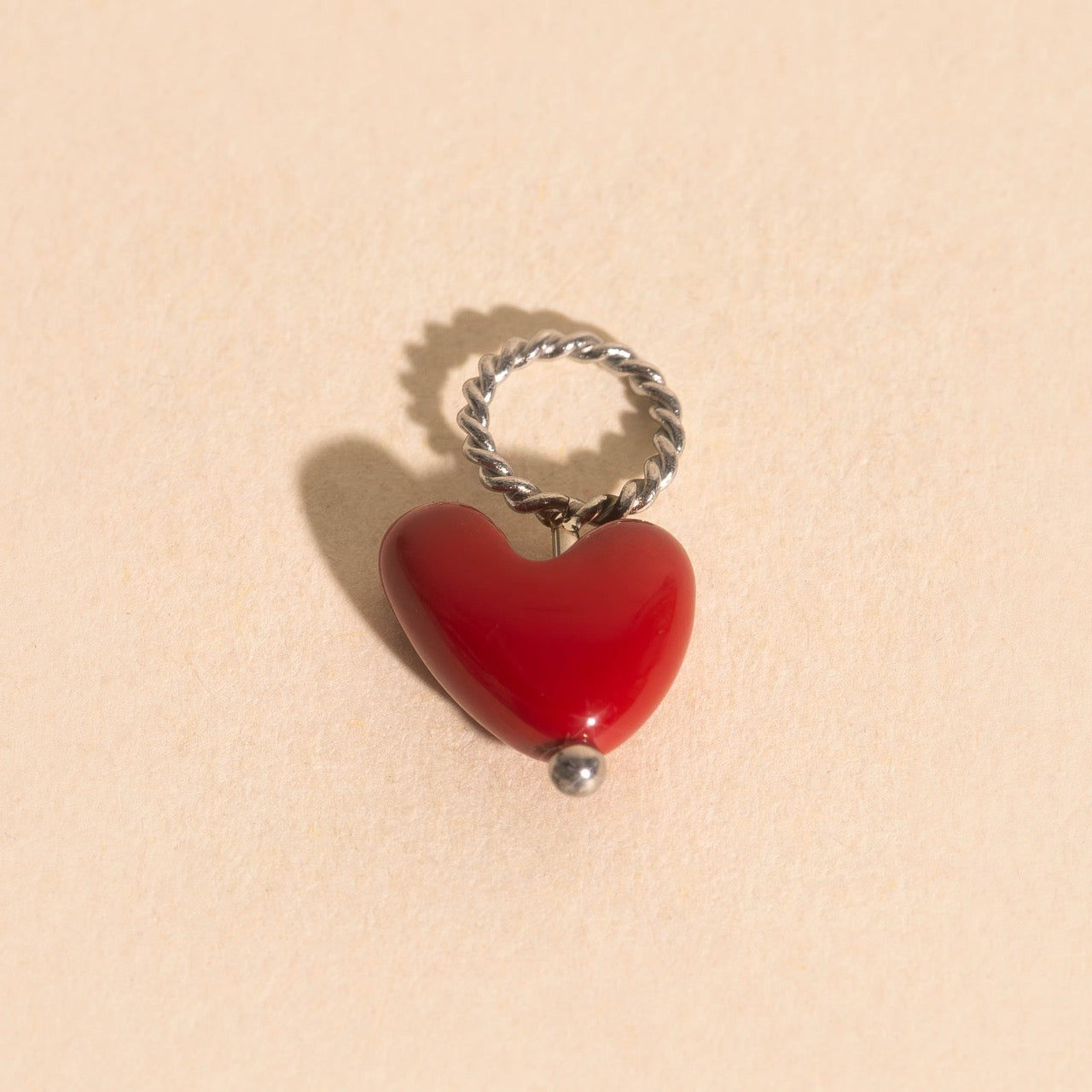 Heart Bead Necklace Charm