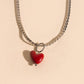 Heart Bead Necklace Charm