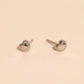 Tiny Heart Stitch Stud Earrings