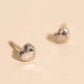 Tiny Heart Stitch Stud Earrings