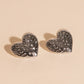 Jumbo Hammered Heart Stud Earrings