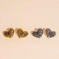 Jumbo Hammered Heart Stud Earrings