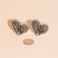 Jumbo Hammered Heart Stud Earrings