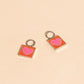 Heart Stamp Chunky Huggie Hoop Charms