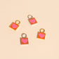 Heart Stamp Chunky Huggie Hoop Charms