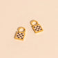 Checkered Chunky Huggie Hoop Charms