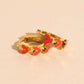 Heart 3D Huggie Hoop Earrings