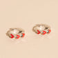 Heart 3D Huggie Hoop Earrings