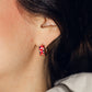 Pink Rainbow Super Chunky Huggie Hoop Earrings